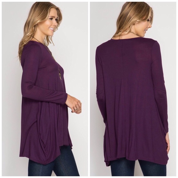 Purple Tunic Top - Picture 2 of 2